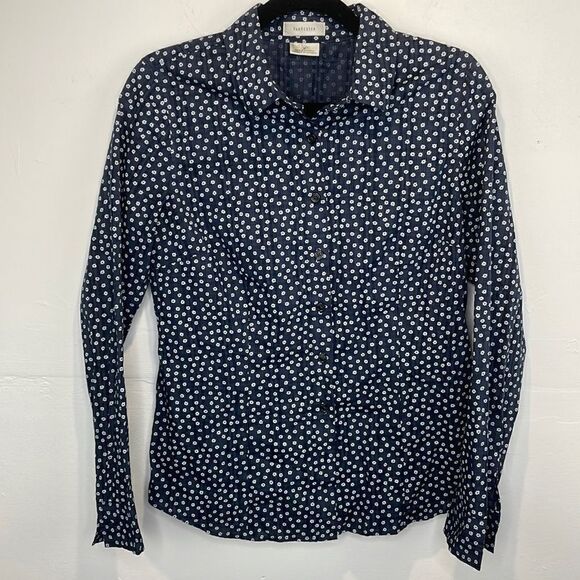 VanHeusen Floral Ditsi Long sleeve button up collar shirt size Medium - Picture 1 of 9